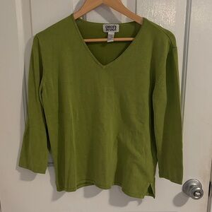 Make offer! Chico's DesOlive stretch Silk Rayon V-Neck 3/4 Sleeve Top  2 Med